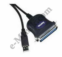 Кабель-адаптер принтерный Hama H-49284 USB A (m) - Centronics (m) 1.45 м черный, КНР