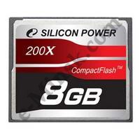 Флеш карта Compact Flash (CF) 8Gb, 8ГБ Silicon-Power 200x (SP008Gb, 8ГБCFC200V10), КНР