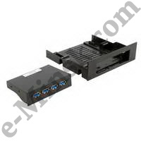 Хаб (концентратор) USB AgeStar 3UHC Black USB3.0 4-port Front Panel (крепление на лицевую панель корпуса)