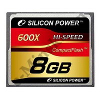 Флеш карта Compact Flash (CF) 8Gb, 8ГБ Silicon-Power 600x (SP008Gb, 8ГБCFC600V10), КНР