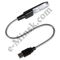 USB-лампа, фонарик на гибкой ножке с выключателем (3 диода), КНР