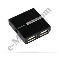 Хаб (концентратор) USB 4-портовый Qumo Black Crystal, КНР