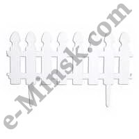 Забор "Штакетник" декоративный L=2м, H=21см (4шт по 50см и 8 ножек) белый Park R999136, КНР