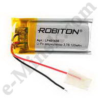  - Li-Po (Li-Ion Pol) ROBITON LP401430 3.7 120 PK1 (414x30), 