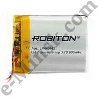 - Li-Po (Li-Ion Pol) ROBITON LP443442 3.7 600mAh PK1 (434x42), 