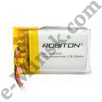  - Li-Po (Li-Ion Pol) ROBITON LP502030 3.7 250mAh PK1 (520x30), 