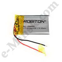  - Li-Po (Li-Ion Pol) ROBITON LP502035 3.7 300 PK1 (520x35), 
