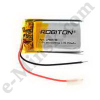  - Li-Po (Li-Ion Pol) ROBITON LP601730 3.7 250 PK1 (617x30), 