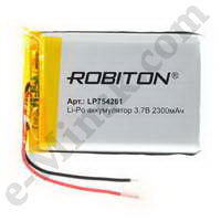  - Li-Po (Li-Ion Pol) ROBITON LP754261 3.7 2300 PK1 (842x61), 