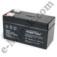 Аккумулятор для ИБП 12V/1.3Ah Robiton VRLA12-1.3, КНР