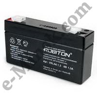 Аккумулятор для ИБП 6V/1.3Ah Robiton VRLA6-1.3, КНР